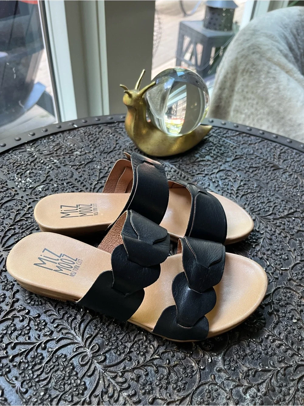 NEW MIZ MOOZ APHRODITE BLACK SANDALS 6